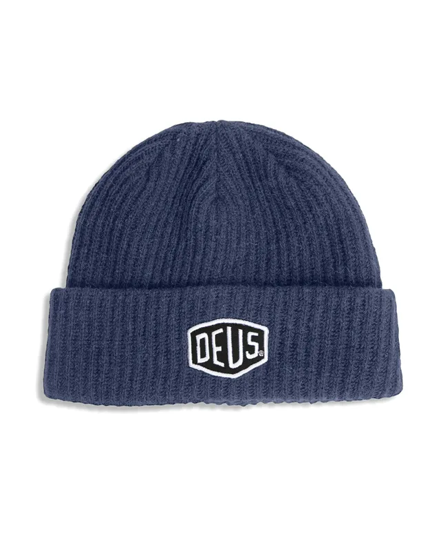 Shield Beanie - Navy sold by Deus Ex Machina