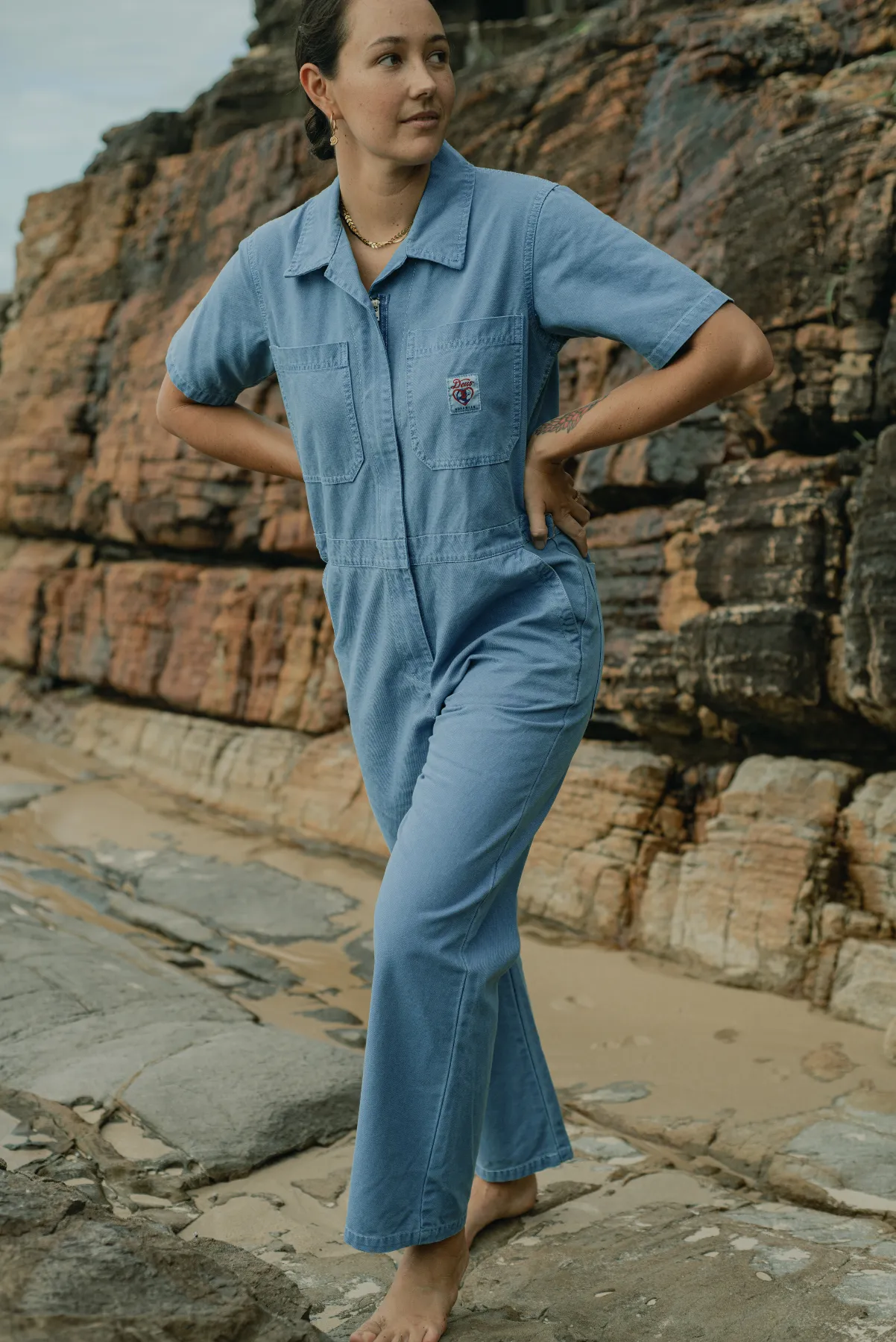 Winona Coverall - Overdyed Light Indigo sold by Deus Ex Machina product image thumbnail 2