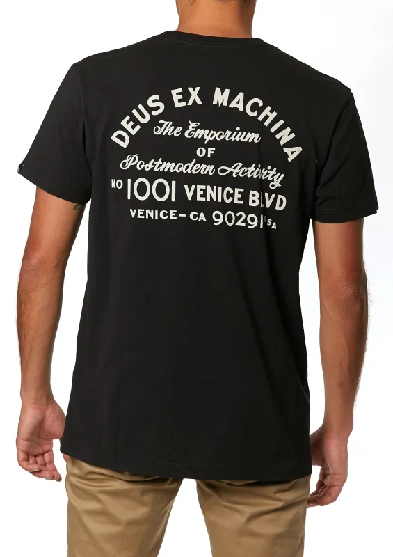 Venice Address Pocket Tee - Black sold by Deus Ex Machina