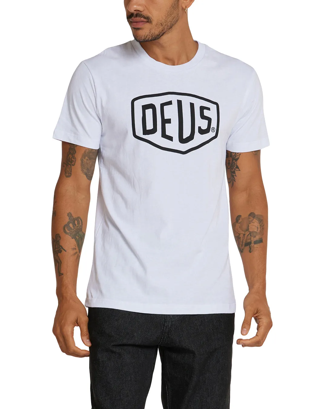 Shield Tee - White sold by Deus Ex Machina