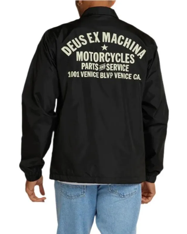 Venice Coach Jacket - Black made by Deus Ex Machina