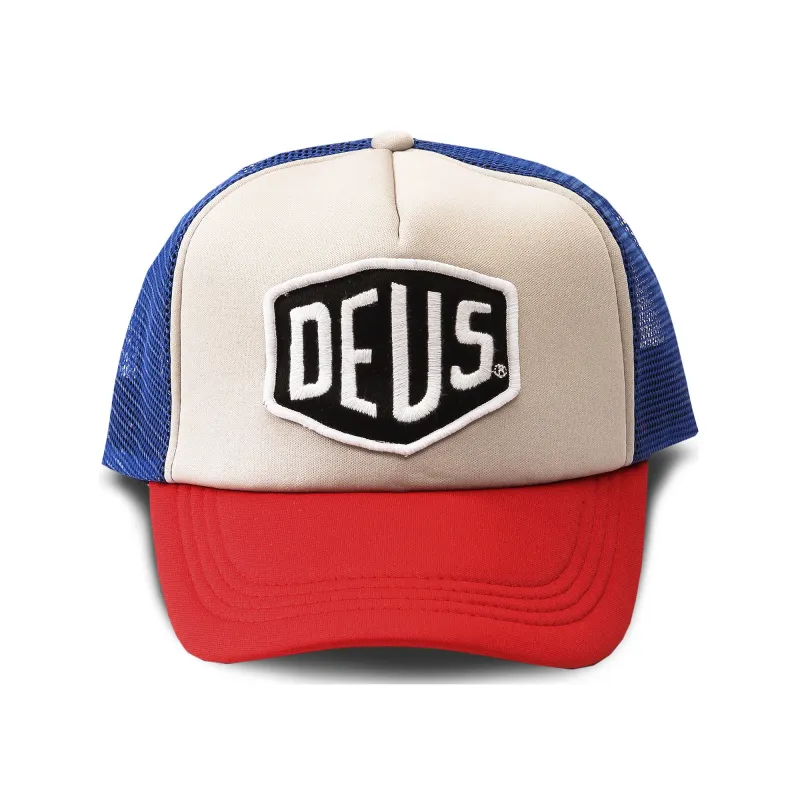 Baylands Trucker Hat - Blue-Red sold by Deus Ex Machina