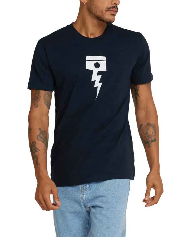 Pisstin Tee - Navy sold by Deus Ex Machina