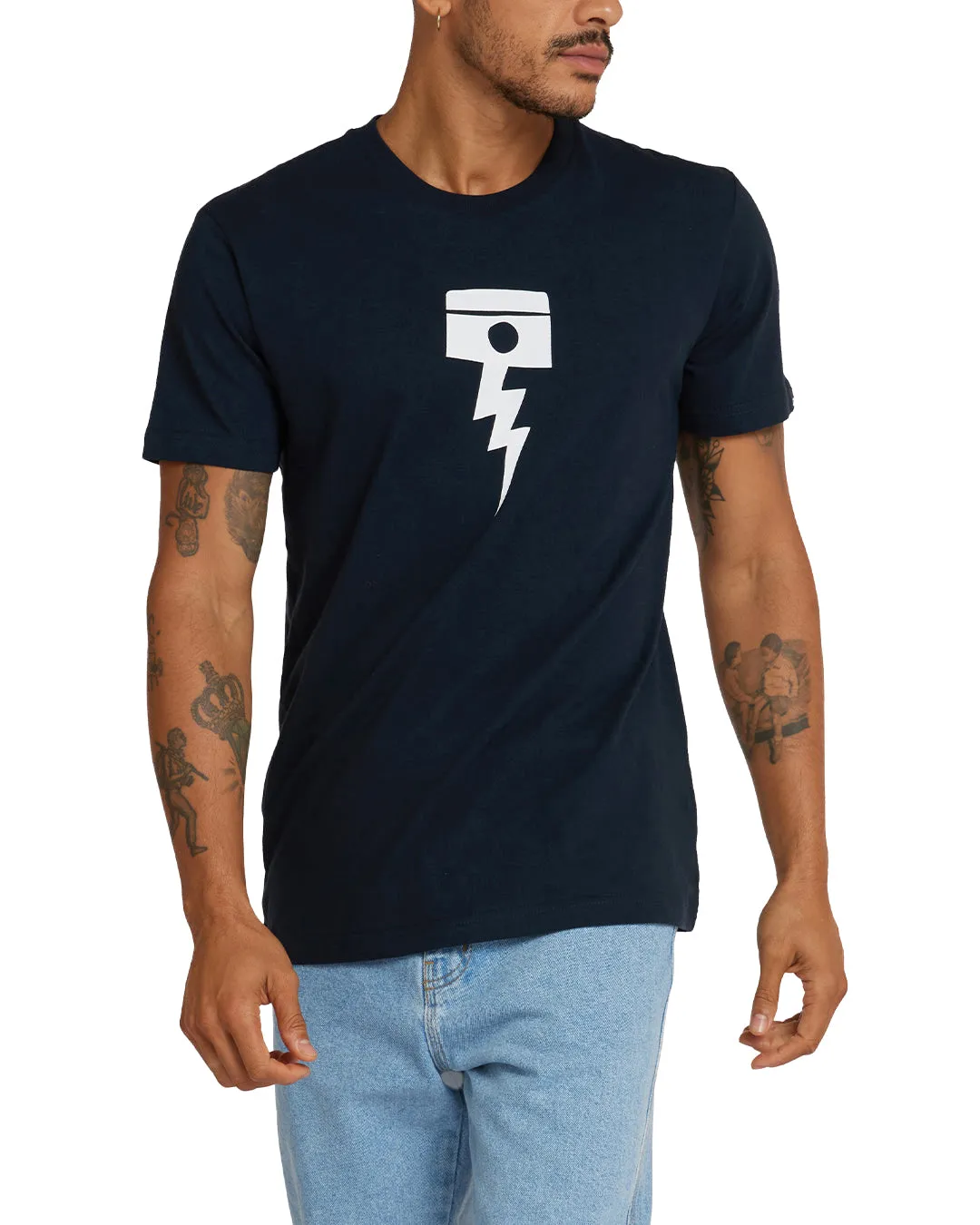 Pisstin Tee - Navy sold by Deus Ex Machina