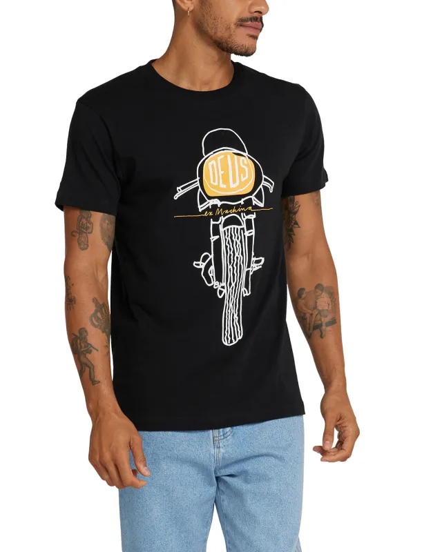 Frontal Matchless Tee - Black sold by Deus Ex Machina