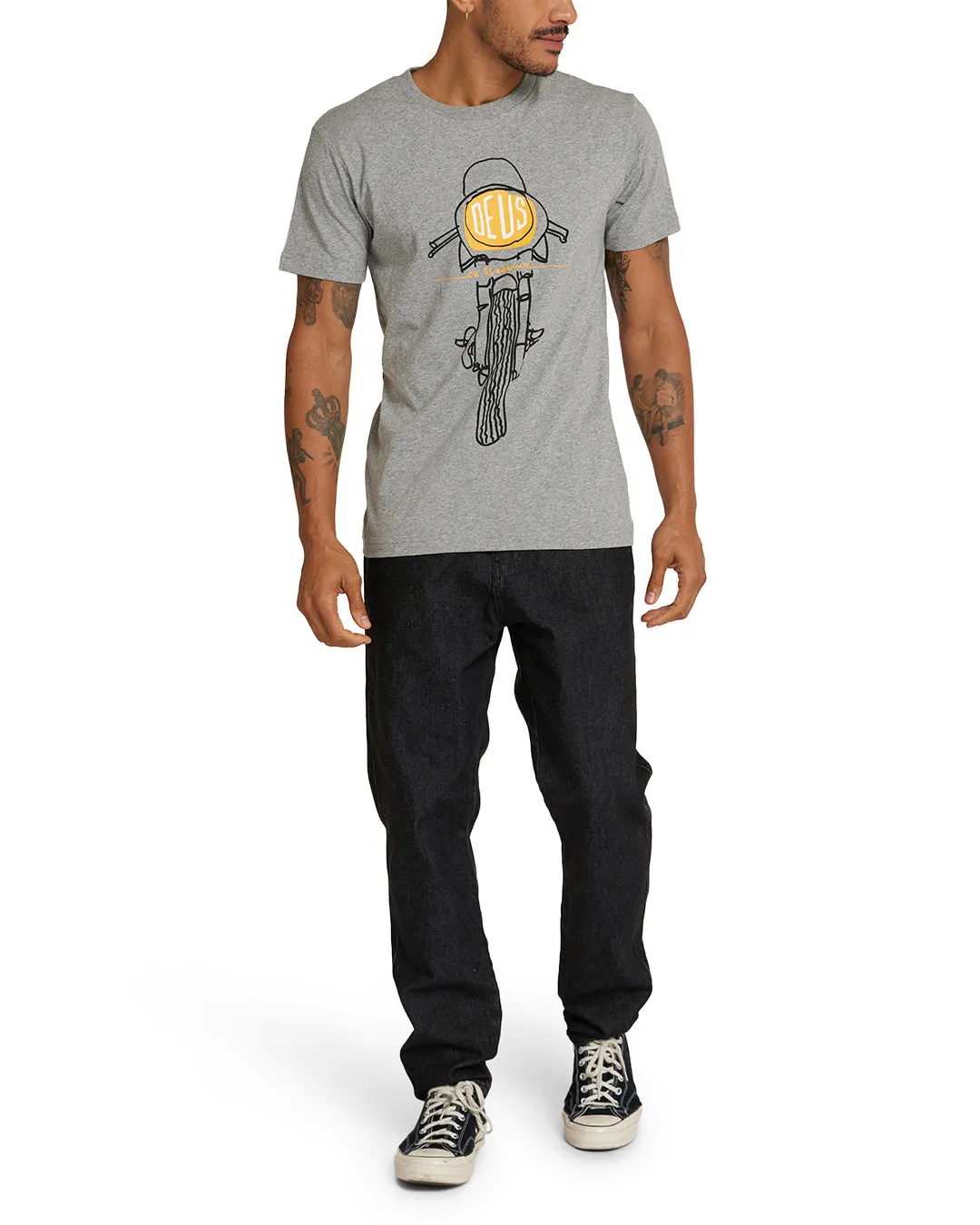 Frontal Matchless Tee - Grey Marle sold by Deus Ex Machina product image thumbnail 4
