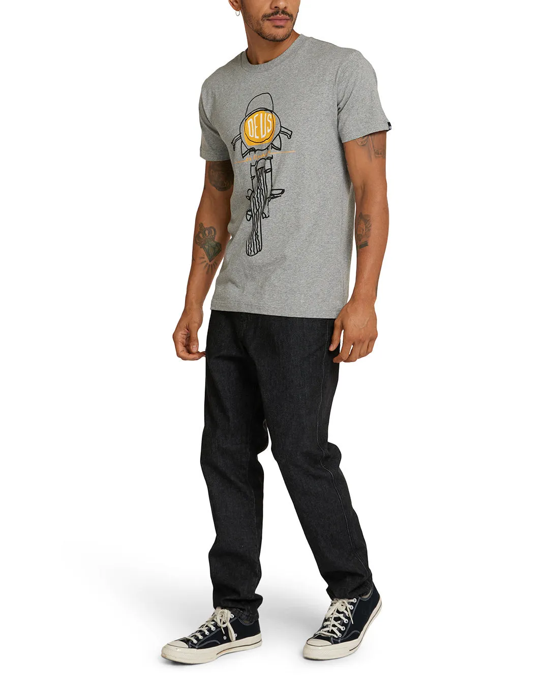 Frontal Matchless Tee - Grey Marle sold by Deus Ex Machina product image thumbnail 3