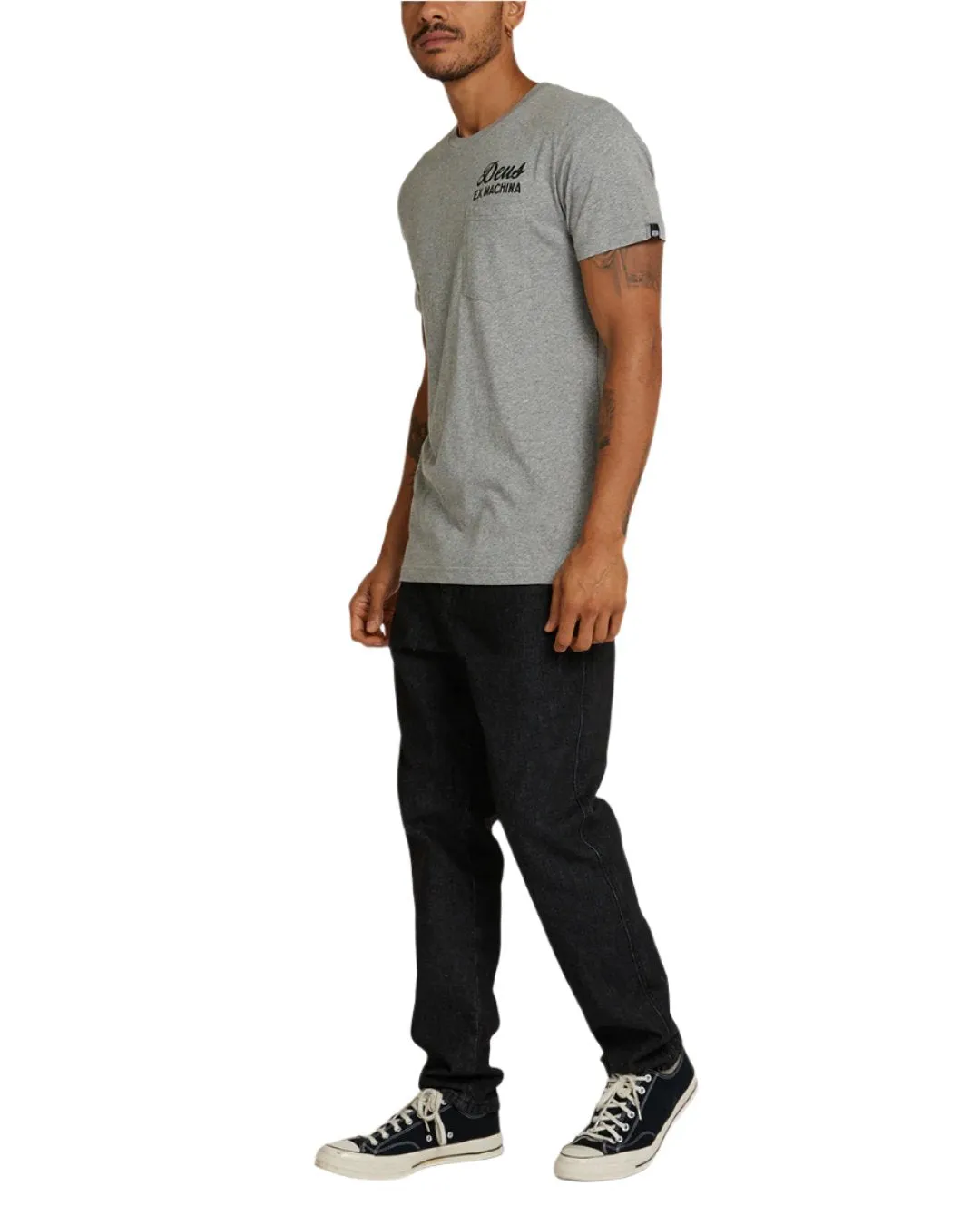 Venice Address Pocket Tee - Grey Marle sold by Deus Ex Machina product image thumbnail 3