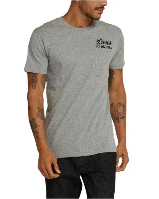 Venice Address Pocket Tee - Grey Marle sold by Deus Ex Machina