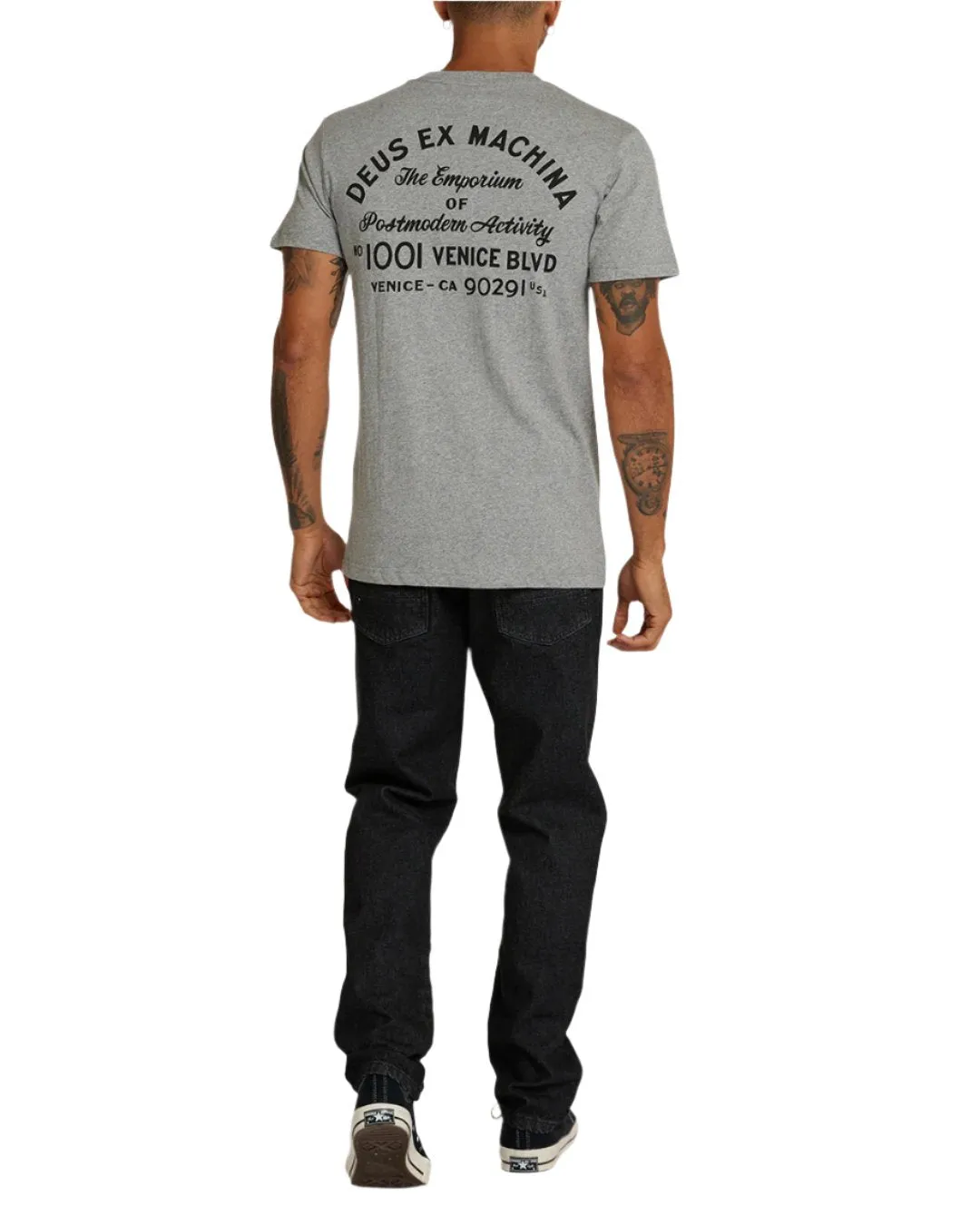 Venice Address Pocket Tee - Grey Marle sold by Deus Ex Machina product image thumbnail 4