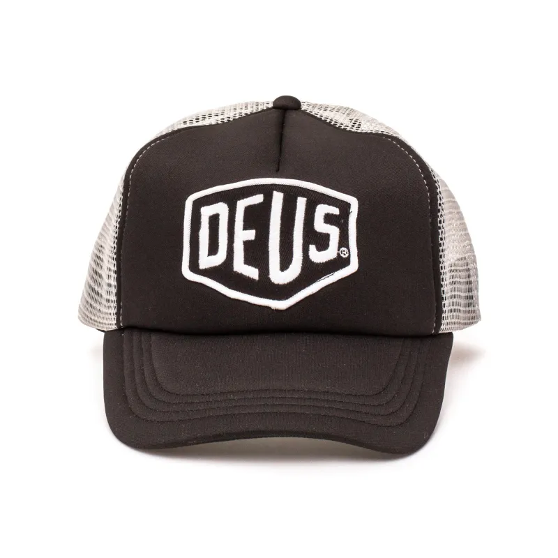 Baylands Trucker Hat - Black-Grey w/ Grey Mesh made by Deus Ex Machina