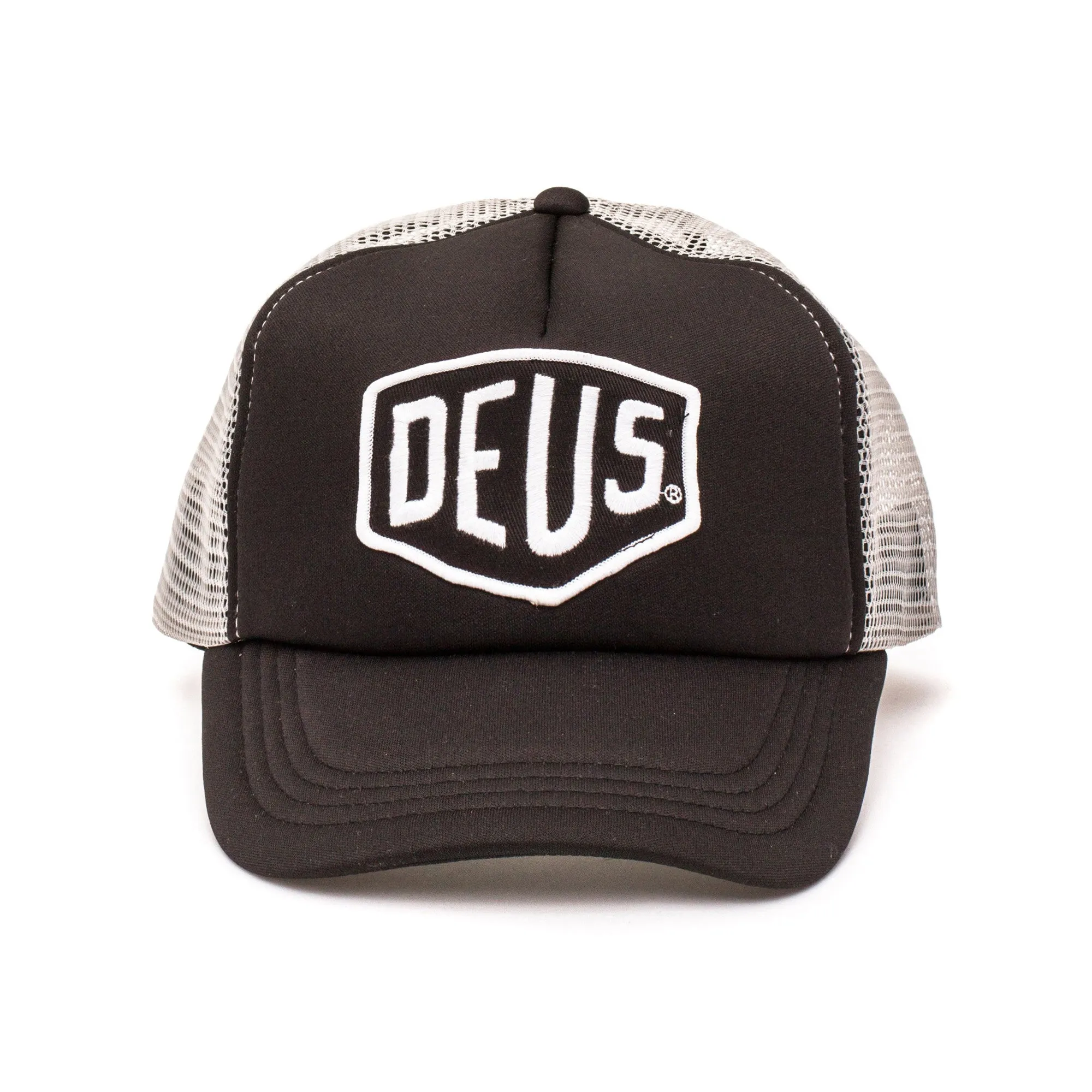 Baylands Trucker Hat - Black-Grey w/ Grey Mesh sold by Deus Ex Machina