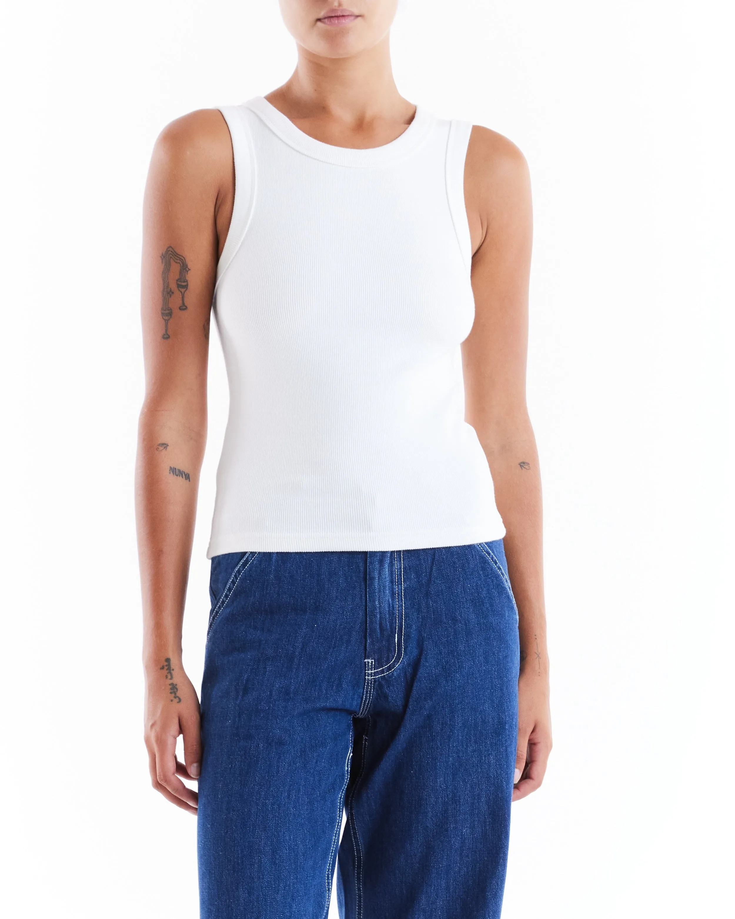 Military Tank - Vintage White sold by Deus Ex Machina