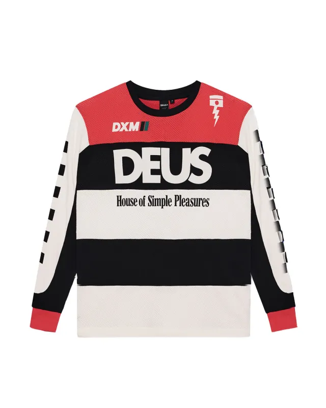 Vilander Moto Jersey - Valiant Red Combo sold by Deus Ex Machina