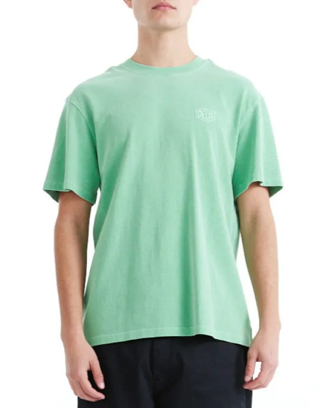 Shield Garment Dyed Tee - Shale Green sold by Deus Ex Machina