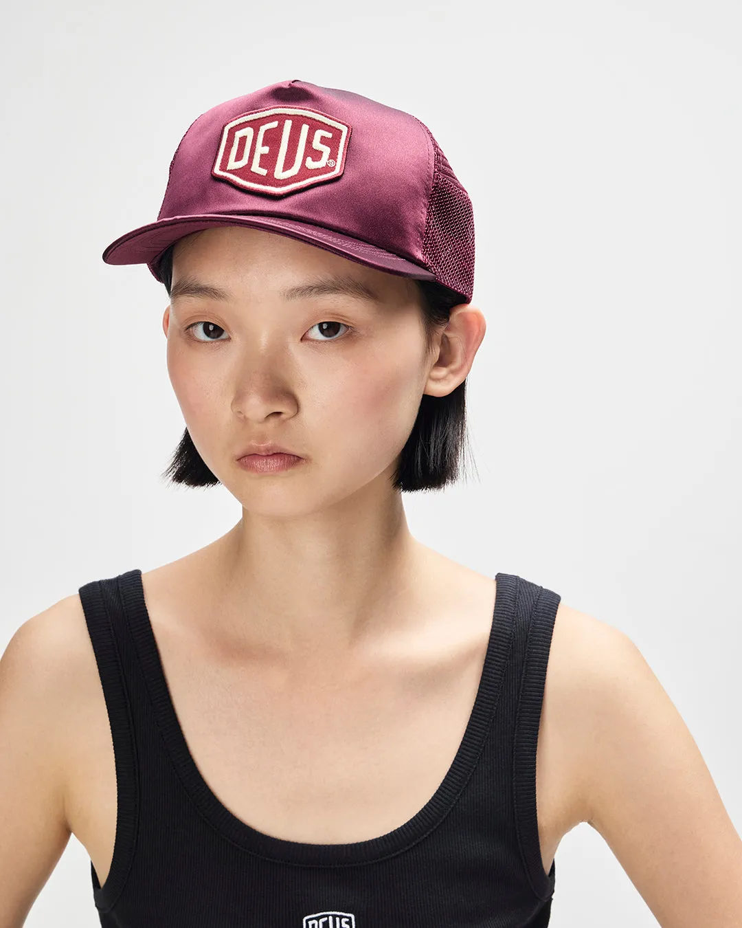 Paris Shield Trucker - Cabernet Red sold by Deus Ex Machina