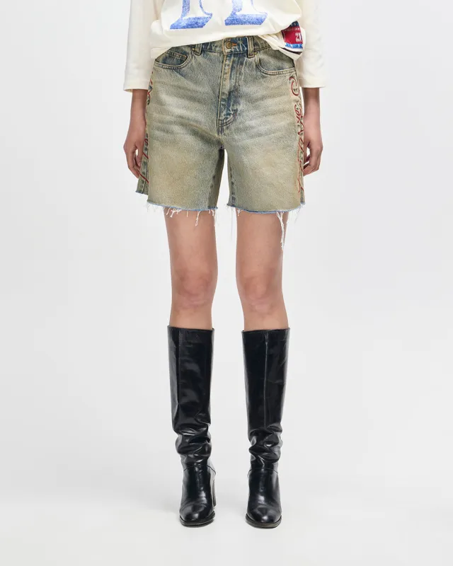 La Magie Short - Dirty Denim sold by Deus Ex Machina