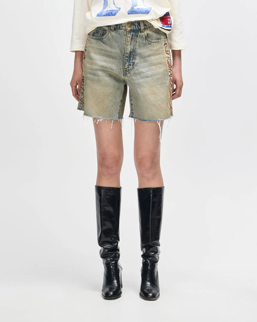 La Magie Short - Dirty Denim sold by Deus Ex Machina