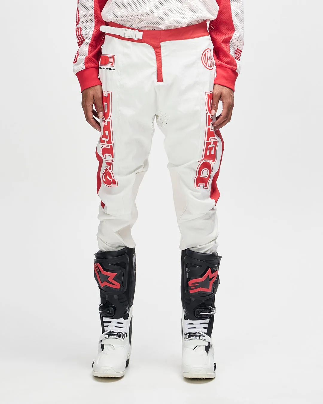 MX Pant - White Red sold by Deus Ex Machina