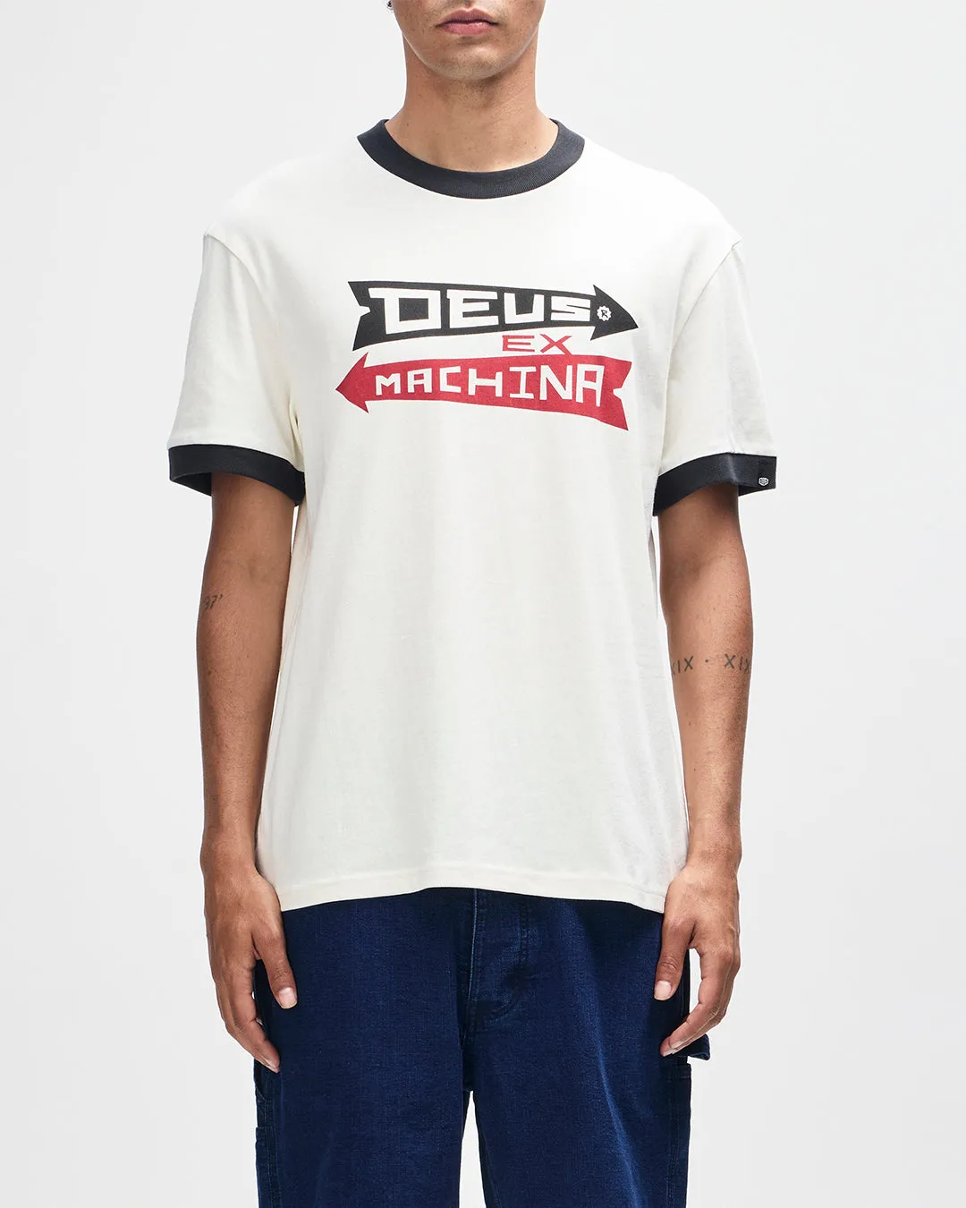Arrows Ringer Tee - Pristine White sold by Deus Ex Machina