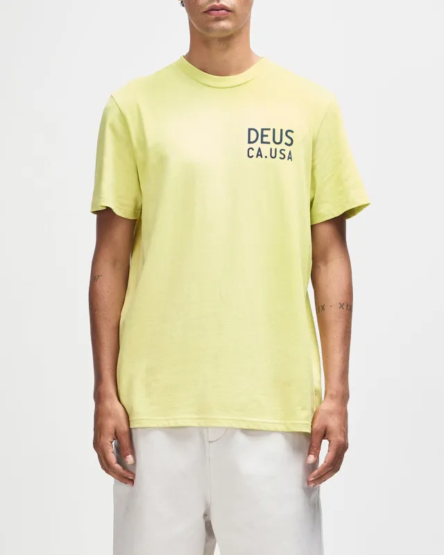 Camber Tee - Canary Yellow sold by Deus Ex Machina