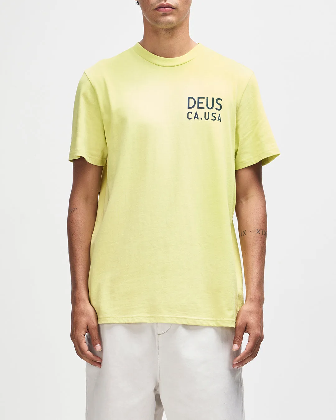 Camber Tee - Canary Yellow sold by Deus Ex Machina