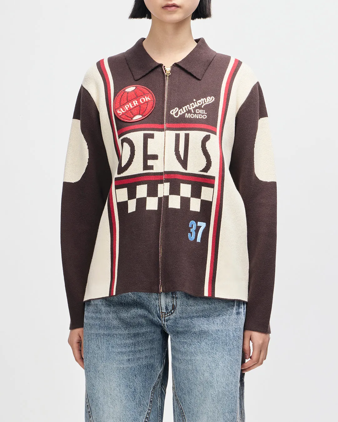Monte Carlo Knit Cardigan - Java Brown sold by Deus Ex Machina