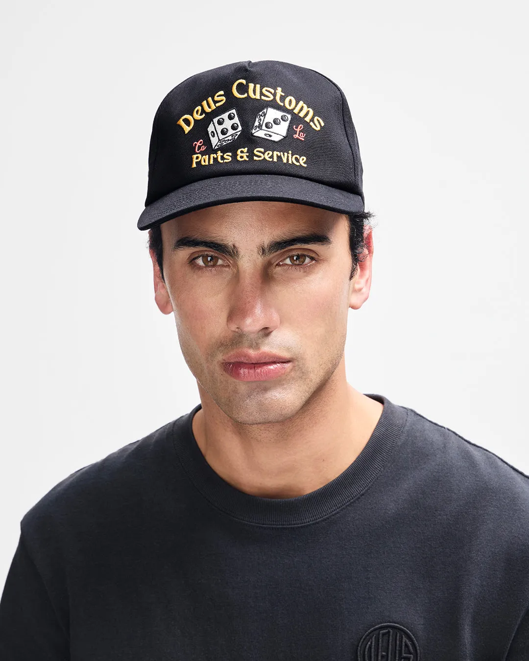 Knucklebones Cap - Black sold by Deus Ex Machina