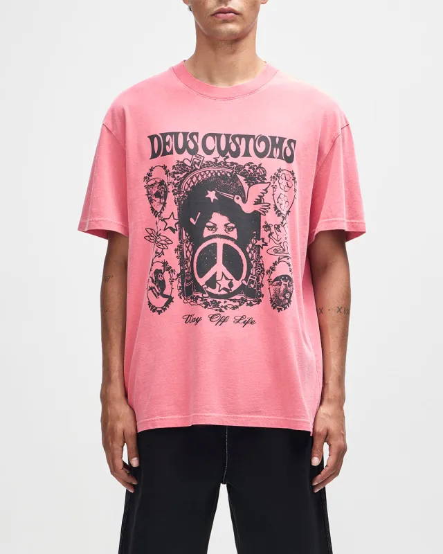 Mother-Earth Tee - Melon Red sold by Deus Ex Machina