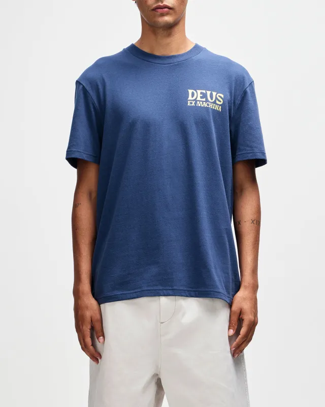 Chinook Tee - Mechanic Blue sold by Deus Ex Machina