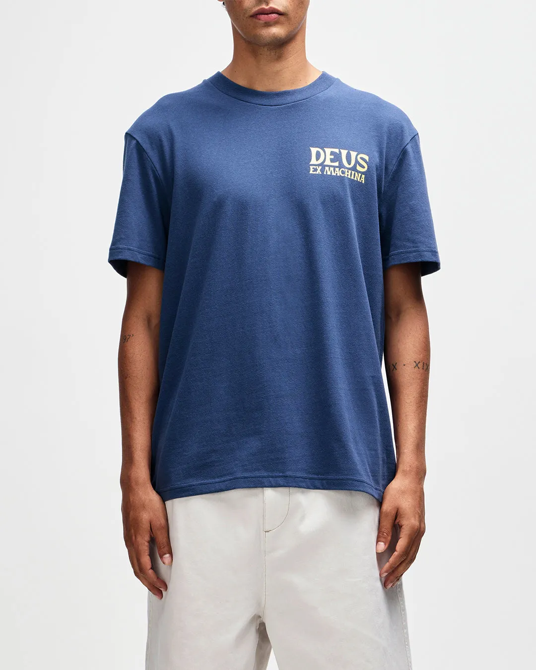 Chinook Tee - Mechanic Blue sold by Deus Ex Machina