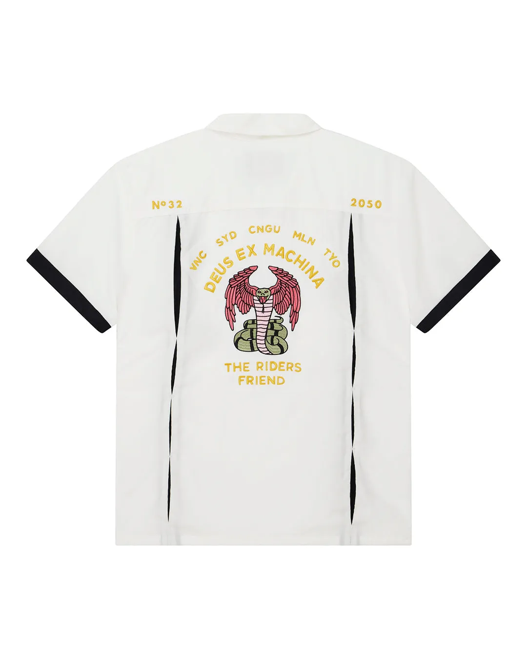 Hisssterical Bowling Shirt - Vintage White sold by Deus Ex Machina product image thumbnail 4