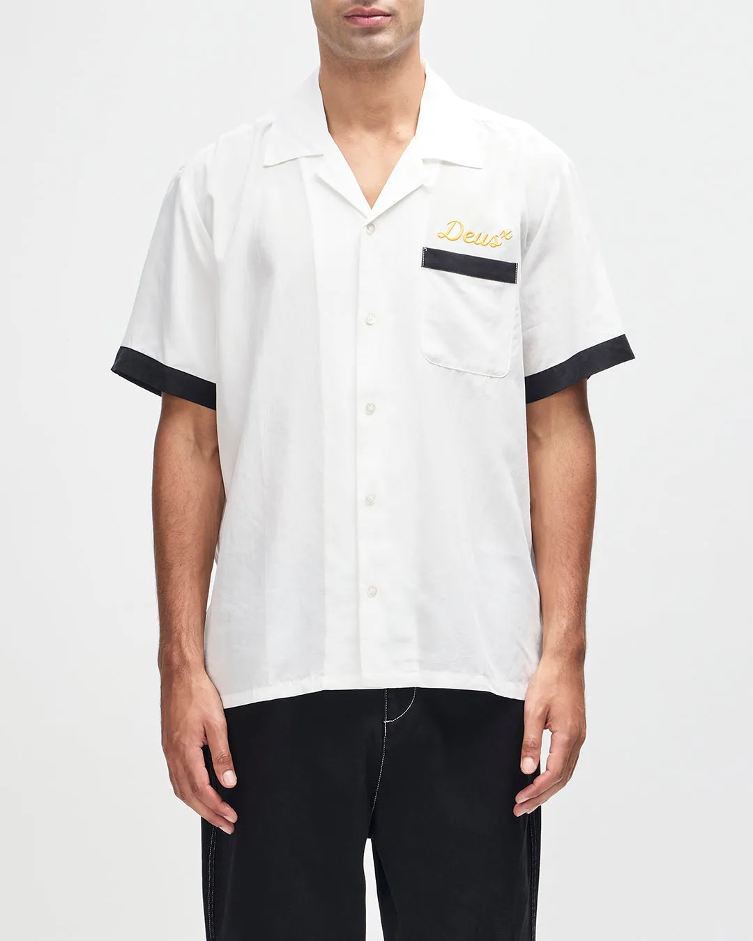 Hisssterical Bowling Shirt - Vintage White sold by Deus Ex Machina