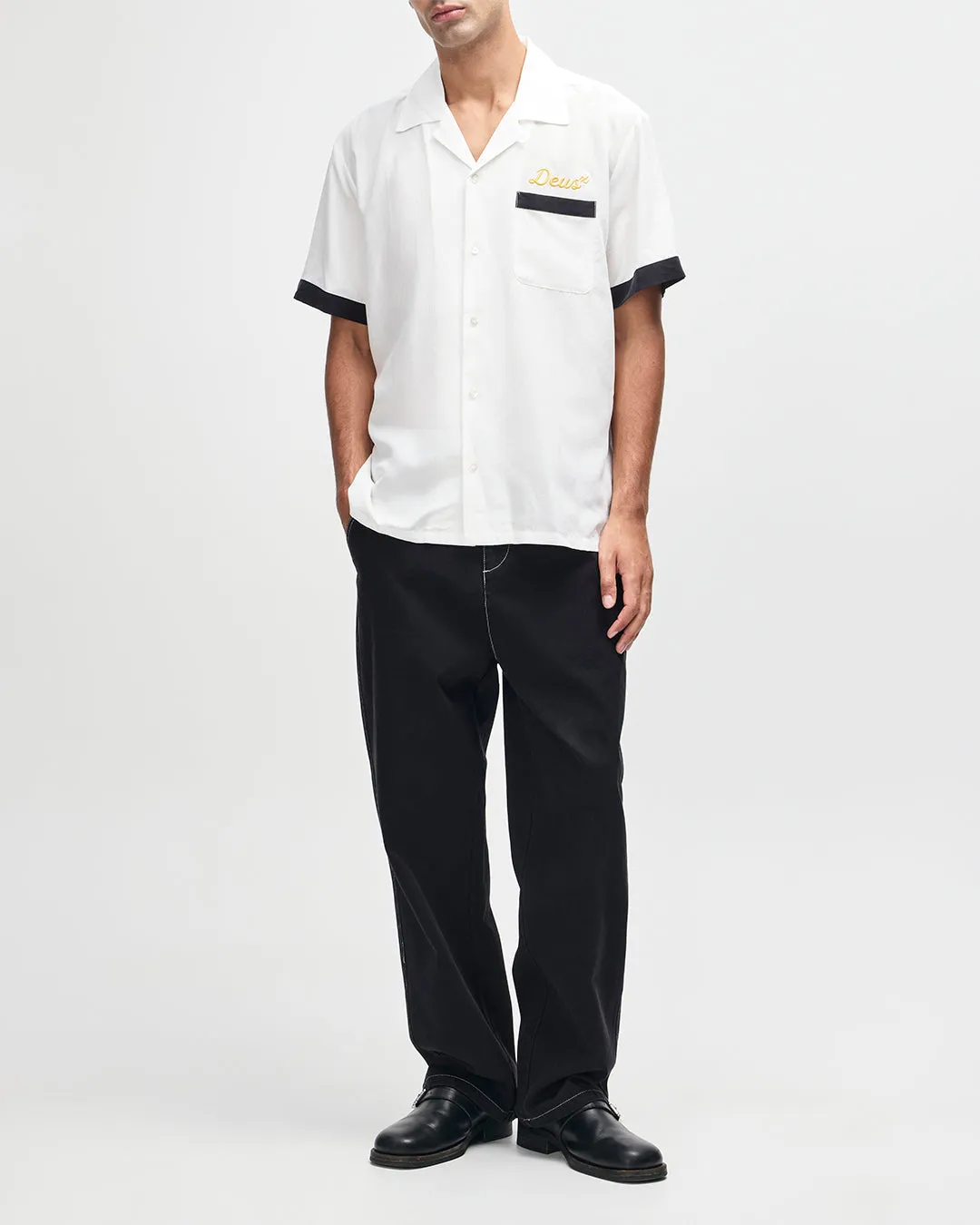 Hisssterical Bowling Shirt - Vintage White sold by Deus Ex Machina product image thumbnail 5