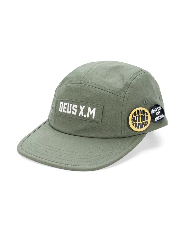 Power 5 Panel Cap - Pine Green made by Deus Ex Machina
