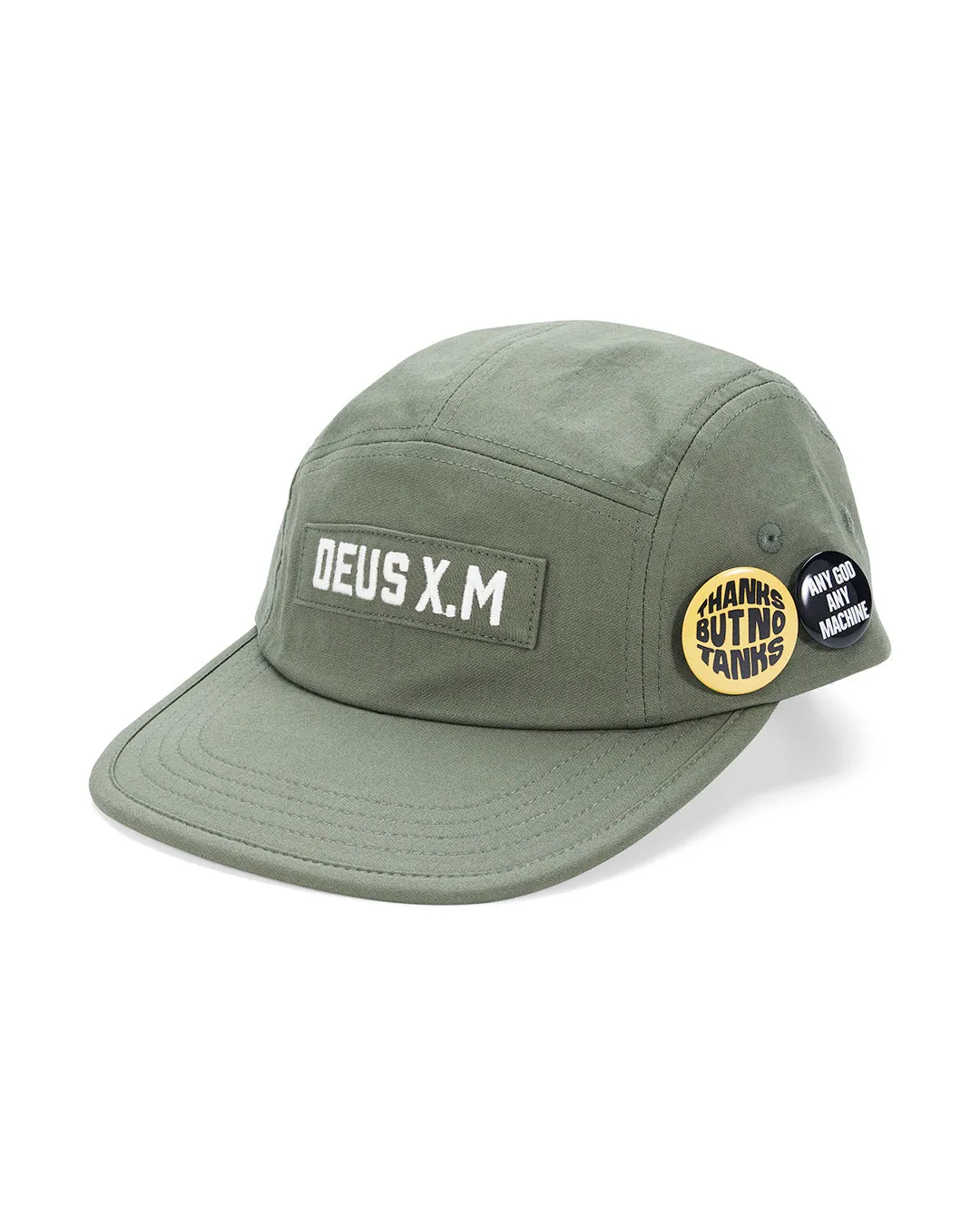 Power 5 Panel Cap - Pine Green sold by Deus Ex Machina