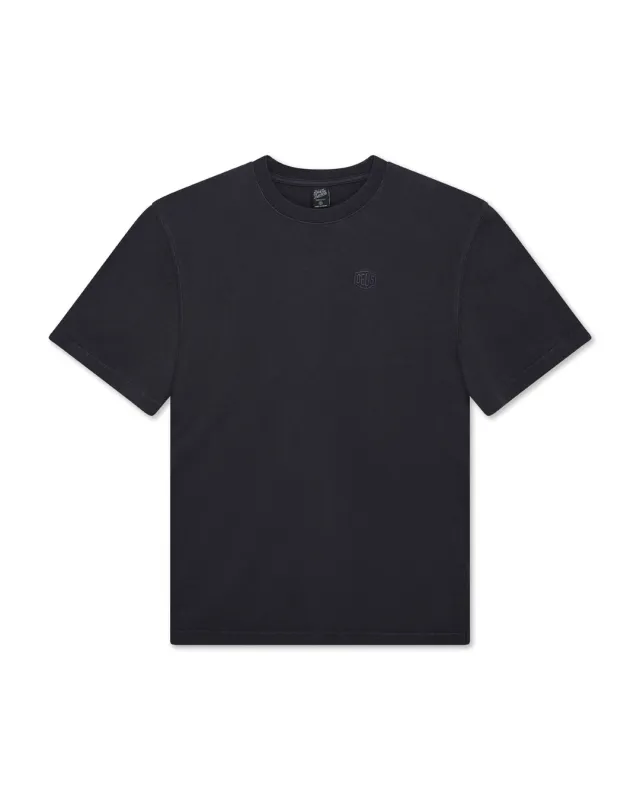 Shield Garment Dyed Tee - Black made by Deus Ex Machina