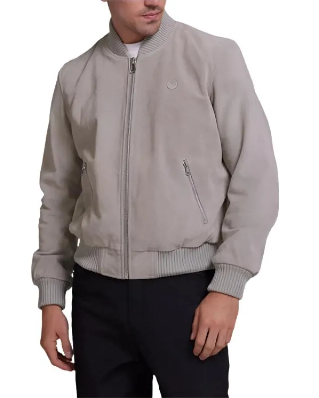 Thunder Suede Bomber - Dirty White sold by Deus Ex Machina