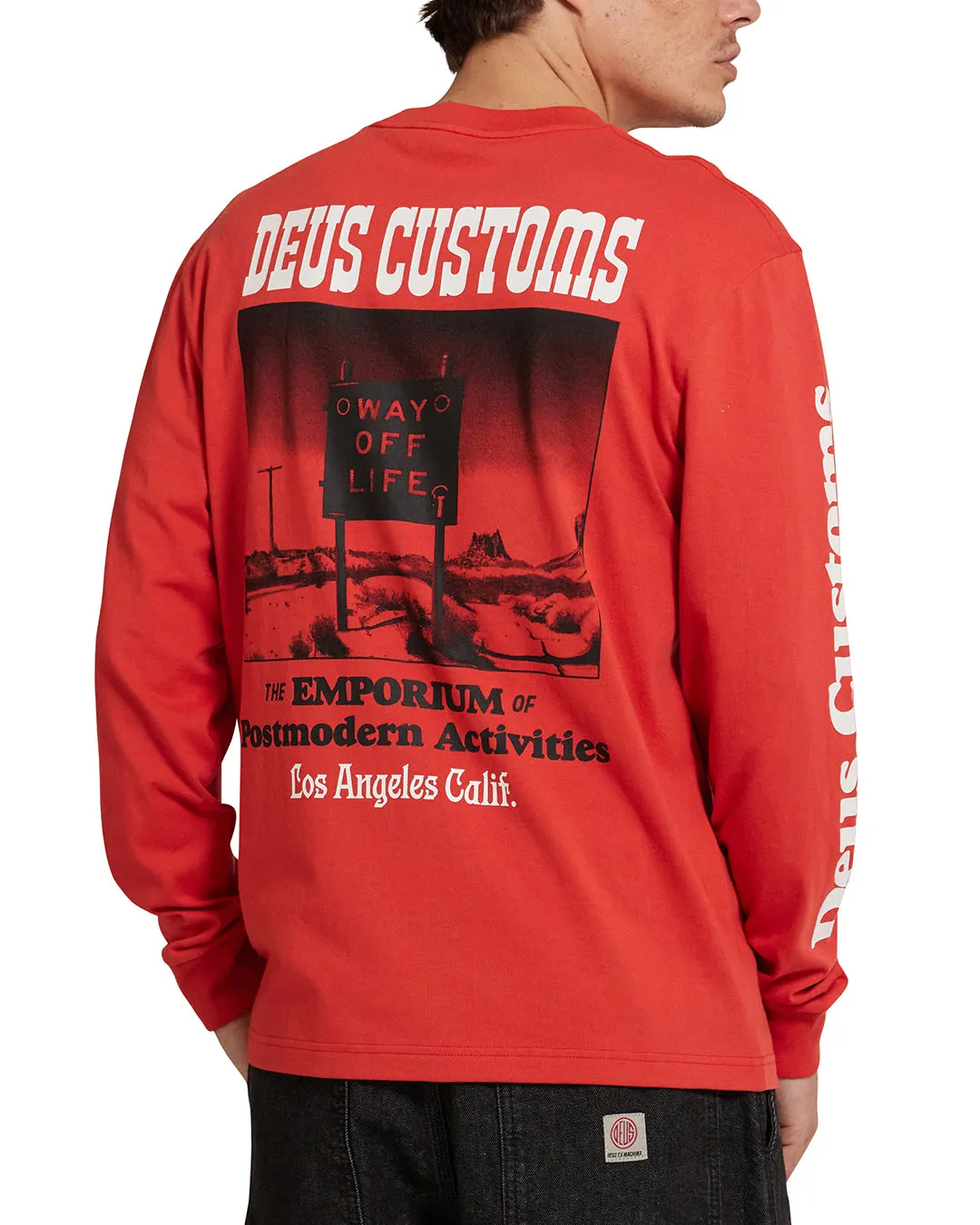 Way Off Long Sleeve Tee - Valiant Red sold by Deus Ex Machina product image thumbnail 2