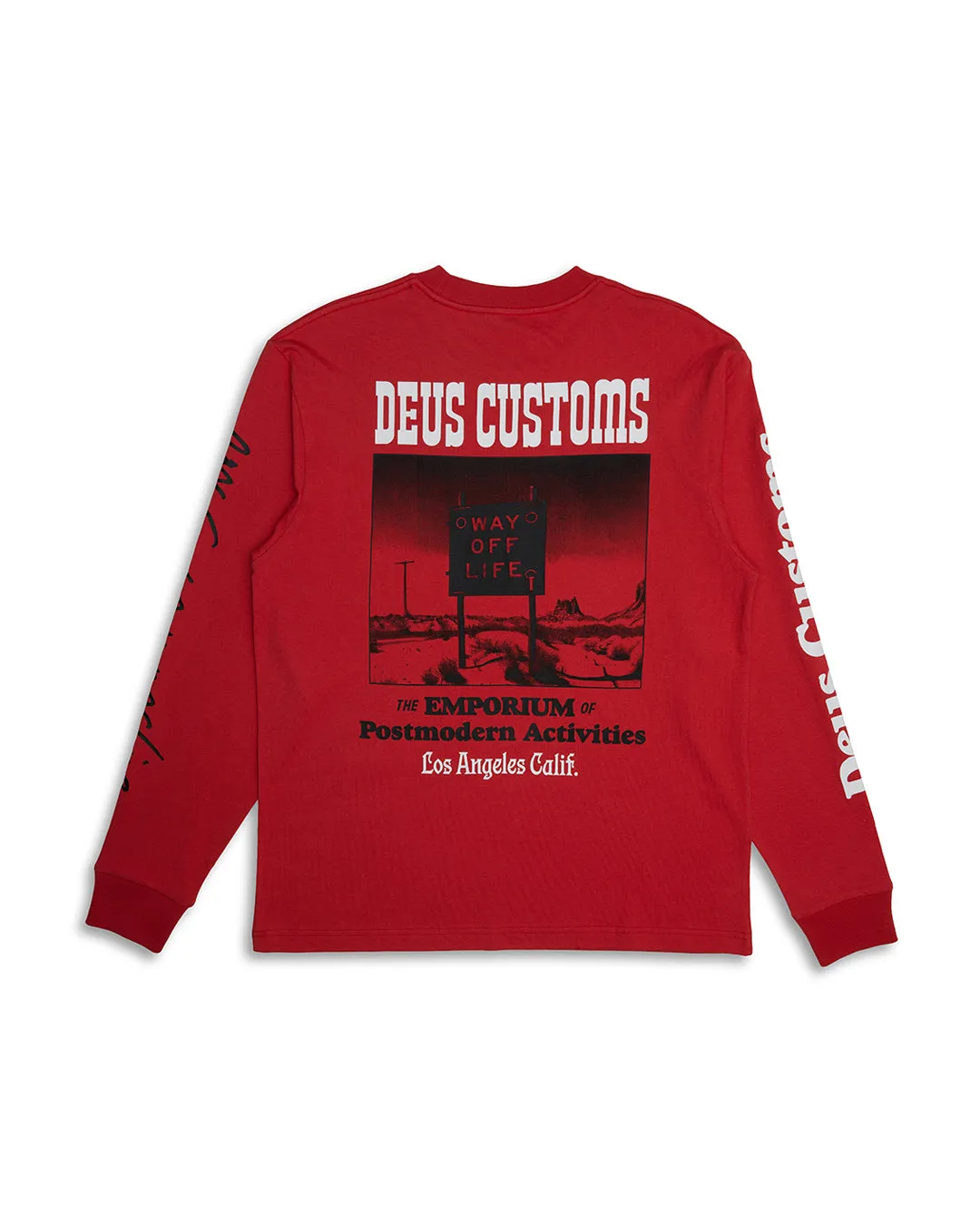 Way Off Long Sleeve Tee - Valiant Red sold by Deus Ex Machina product image thumbnail 5