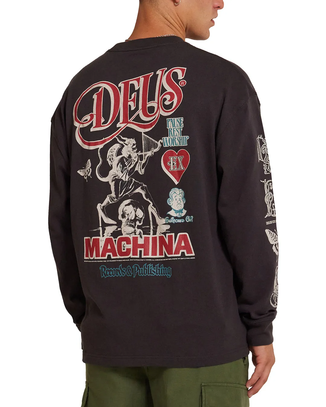 Divine Spark Long Sleeve Tee - Anthracite sold by Deus Ex Machina product image thumbnail 2