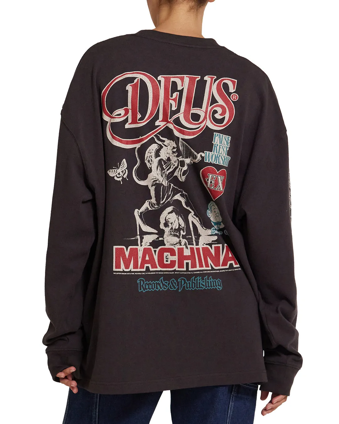 Divine Spark Long Sleeve Tee - Anthracite sold by Deus Ex Machina product image thumbnail 5