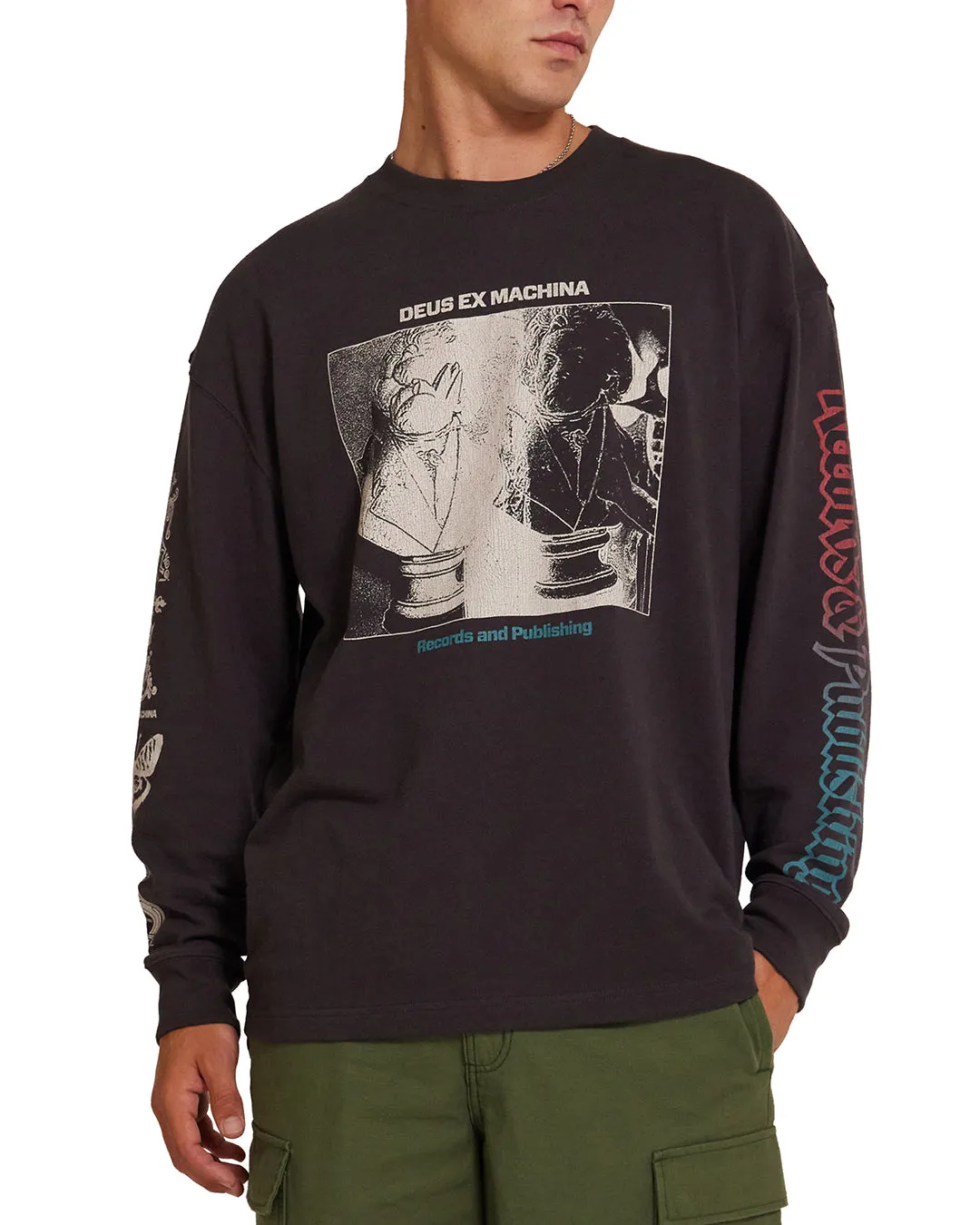 Divine Spark Long Sleeve Tee - Anthracite sold by Deus Ex Machina