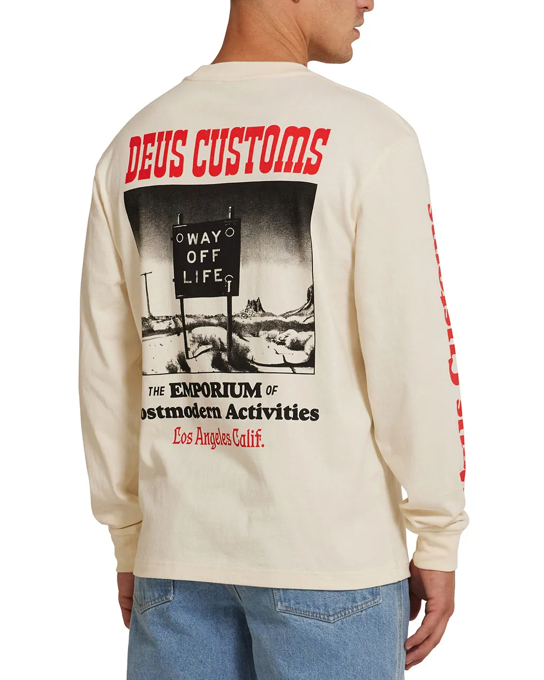Way Off Long Sleeve Tee - Dirty White sold by Deus Ex Machina product image thumbnail 2