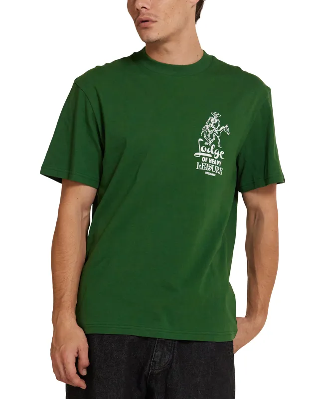 Boscombe Address Tee - Hillside Green sold by Deus Ex Machina