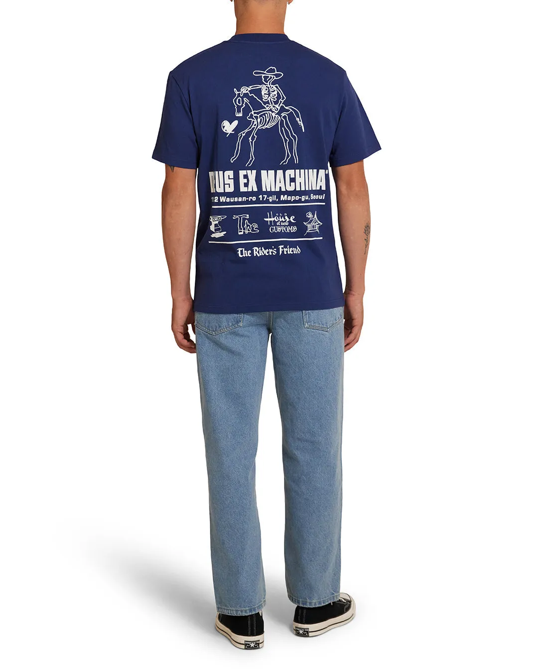 Seoul Address Tee - Mechanic Blue sold by Deus Ex Machina product image thumbnail 5