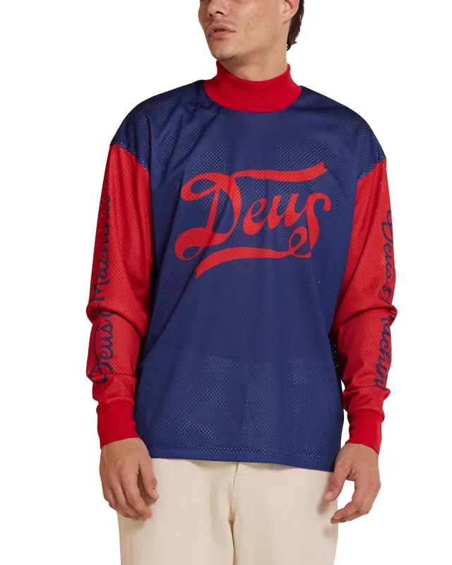 Replay Moto Jersey - Estate Blue sold by Deus Ex Machina