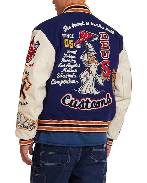 Amanita Varsity Jacket - Patriot Blue sold by Deus Ex Machina product image thumbnail 2