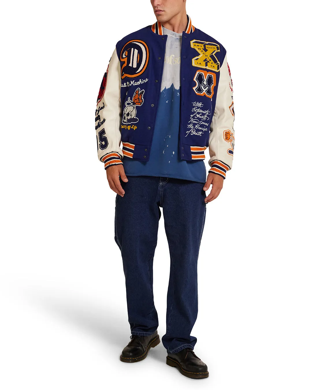 Amanita Varsity Jacket - Patriot Blue sold by Deus Ex Machina product image thumbnail 4