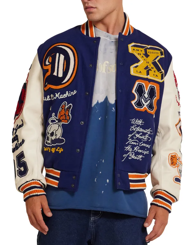 Amanita Varsity Jacket - Patriot Blue sold by Deus Ex Machina